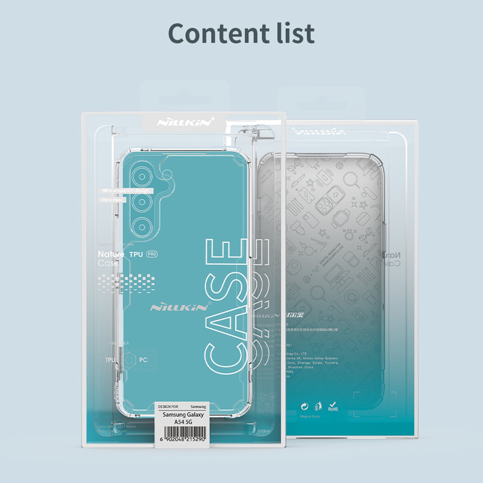 NILLKIN Nature Pro Series PC + TPU pouzdro pro Samsung Galaxy A54 5G, průhledný kryt telefonu NILLKIN Nature Pro Series PC + TPU pouzdro pro Samsung Galaxy A54 5G, průhledný kryt telefonu